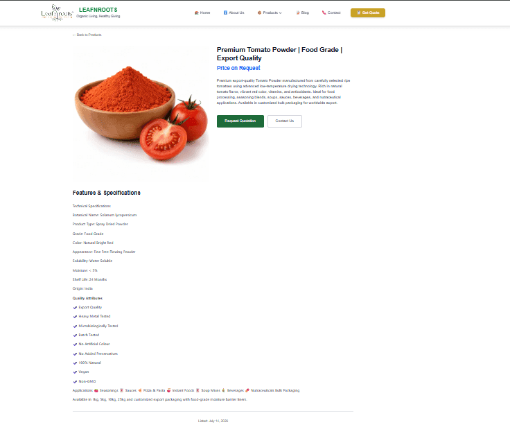 Premium Monk Fruit Extract Powder | Food Grade | Export Quality